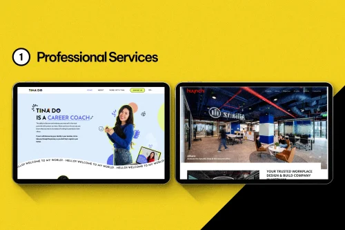 Professional services website development Australia projects by Ptech