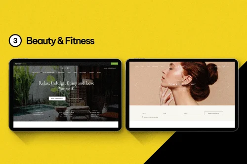 Beauty and fitness website development Australia projects by Ptech